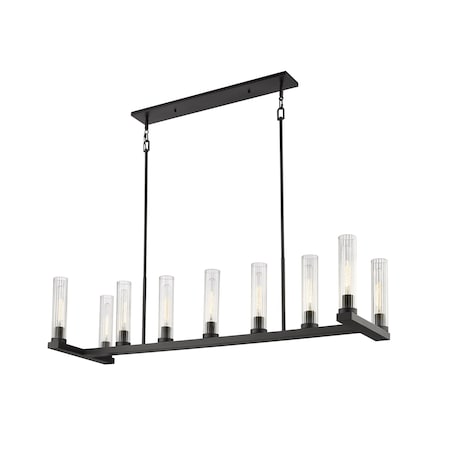 Z-Lite Beau 9 Light Chandelier, Bronze & Clear 3031-9L-BRZ